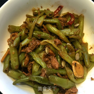 豆角炖肉片的做法