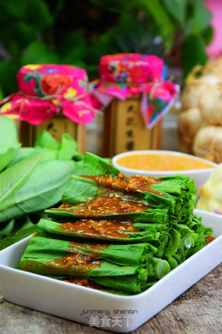 大花生酱拌油麦菜的做法