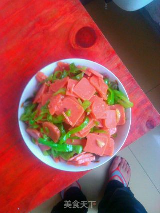 青椒火腿的做法