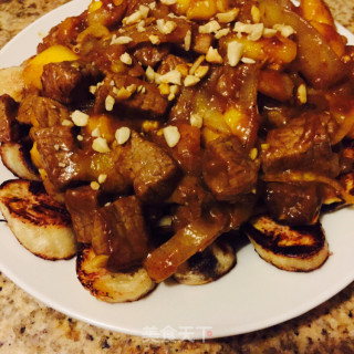 咖喱炒牛肉芒果的做法