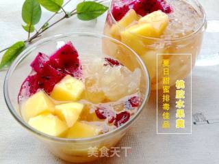 夏日甜蜜排毒佳品--桃胶水果羹的做法