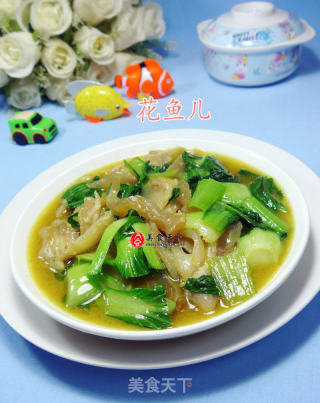咖喱牛筋炒青菜的做法