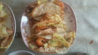 鸡肉虾尾卷的做法