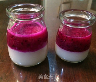 火龙果椰汁布丁的做法