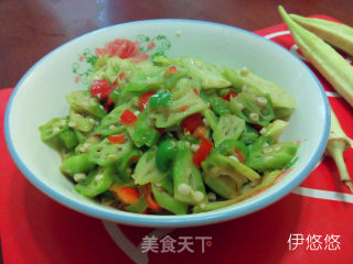 辣椒炒秋葵的做法