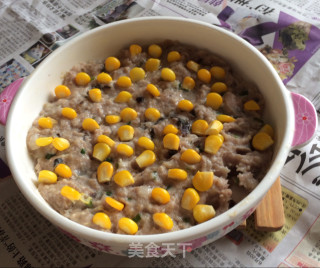 玉米蒸肉饼的做法