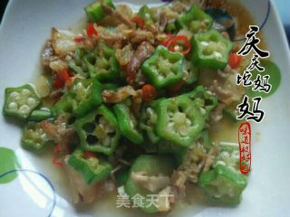 秋葵炒肉丝的做法