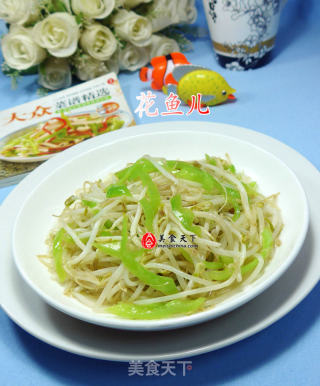 尖椒炒绿豆芽的做法