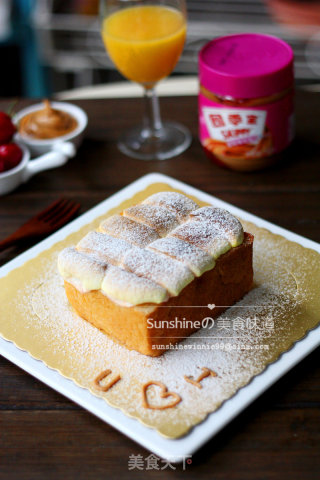 浓香美味无法挡-----花生酱香蕉吐司盒的做法