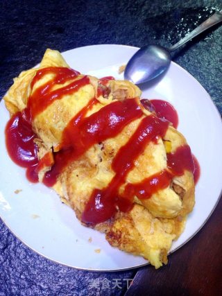 剩饭大作战！简易版【蛋包饭】的做法