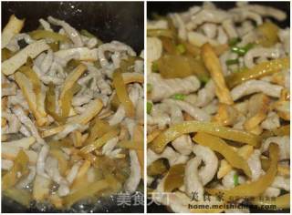 香干榨菜炒肉丝的做法步骤：4