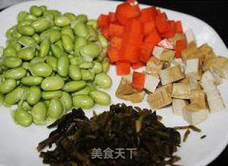 萝卜菜炒毛豆的做法步骤：4