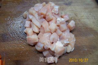 绿芥蓝蘑菇鸡丁的做法步骤：7