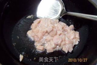 绿芥蓝蘑菇鸡丁的做法步骤：7
