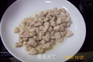 绿芥蓝蘑菇鸡丁的做法步骤：7