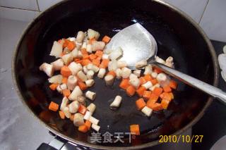 绿芥蓝蘑菇鸡丁的做法步骤：7