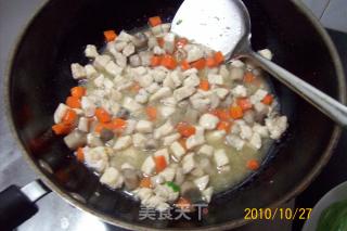 绿芥蓝蘑菇鸡丁的做法步骤：7