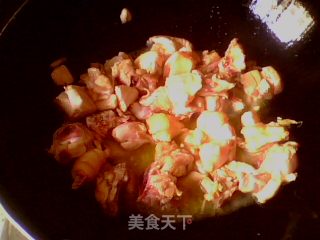 饕餮の蕨菜烧鸡的做法步骤：2