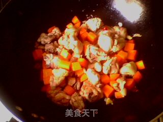 饕餮の蕨菜烧鸡的做法步骤：2