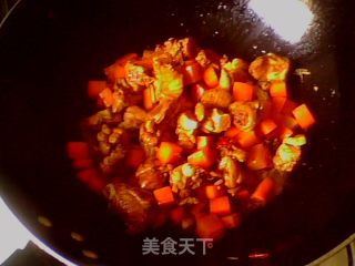 饕餮の蕨菜烧鸡的做法步骤：2