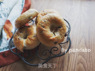 蔓越莓白巧克力贝果的做法
