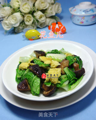 香菇鸡蛋炒五号菜的做法