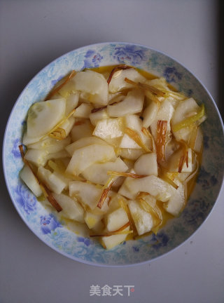 葱油凉拌老黄瓜的做法