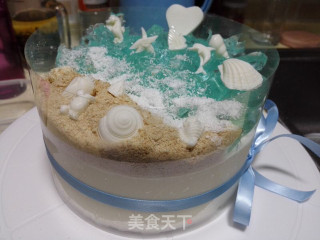 海洋酸奶慕斯蛋糕（6寸）的做法
