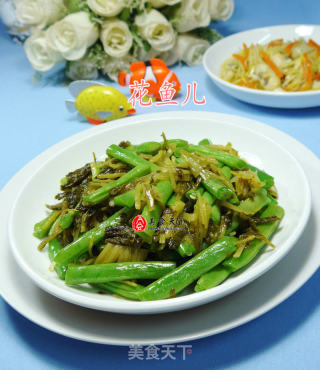 雪菜炒梅豆的做法