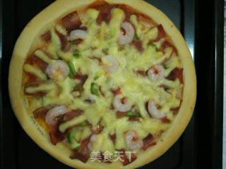 鲜虾培根批萨的做法