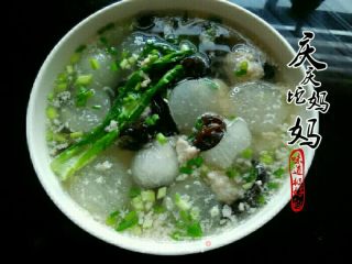 冬瓜丸子肉末汤的做法
