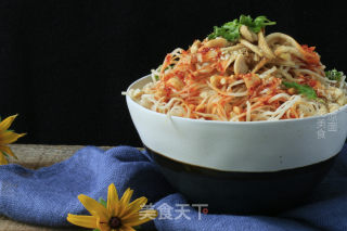 麻辣鸡丝凉面的做法