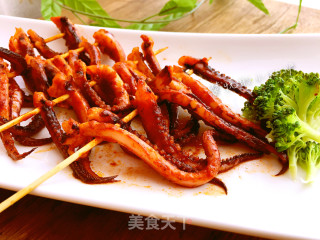 韩式辣烤鱿鱼须的做法