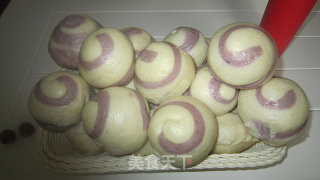 紫薯螺旋“豆沙包”的做法