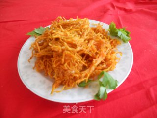 炸胡萝卜花的做法步骤：4