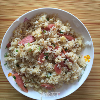 香肠炒饭的做法