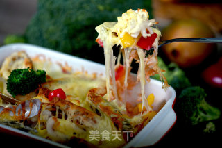 德普烤箱食谱——海鲜焗饭