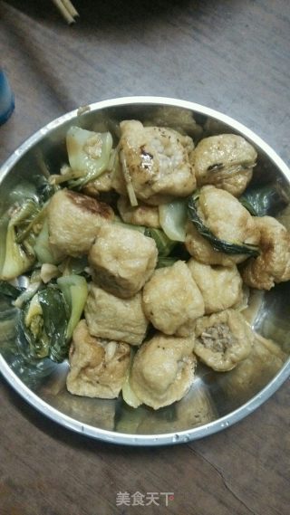 肉馅酿豆腐的做法