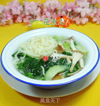 猪肚菇青菜汤面的做法