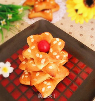手工小花面包的做法