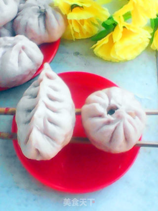 紫薯韭菜肉馅包子的做法
