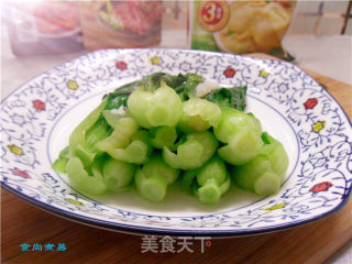 水煮小唐菜的做法