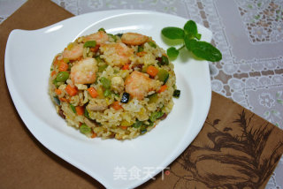 虾仁炒饭的做法