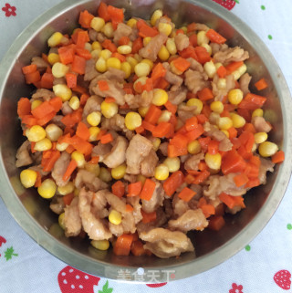 肉丁玉米胡萝卜的做法