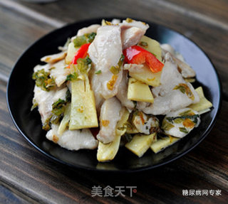 糖尿病健康菜谱－－清炒鱼笋片的做法