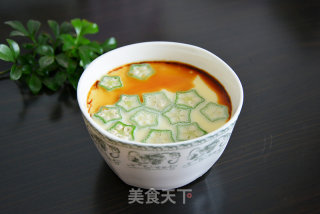 秋葵蒸蛋的做法