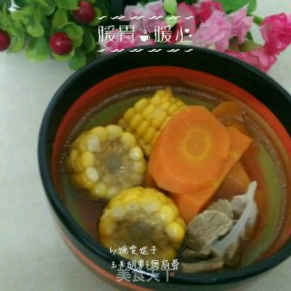 玉米胡萝卜煲扇骨的做法