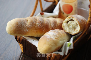 核仁葡萄干全麦面包棍的做法