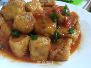 茄汁豆腐肉（满腹经纶）的做法