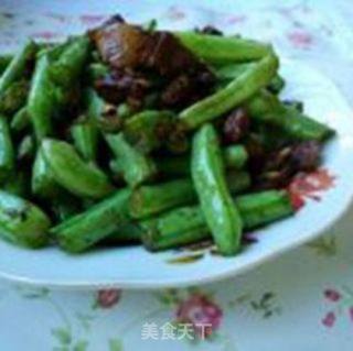 豆角炒肉的做法